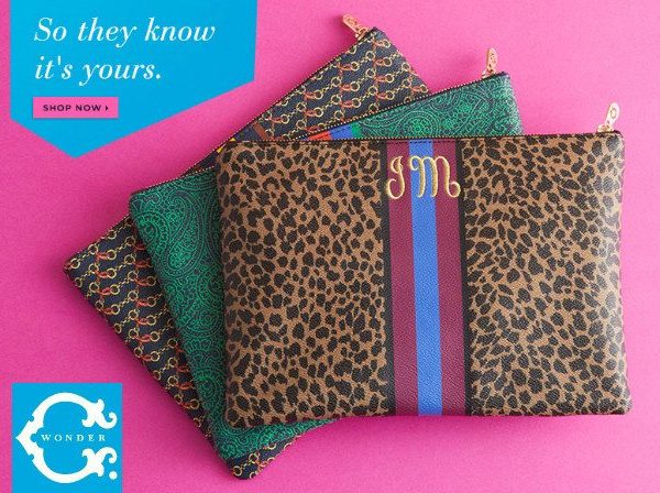 I’m Southern.  So that means I love a monogram.  And jewelry.  And jeans that look like wallpaper.