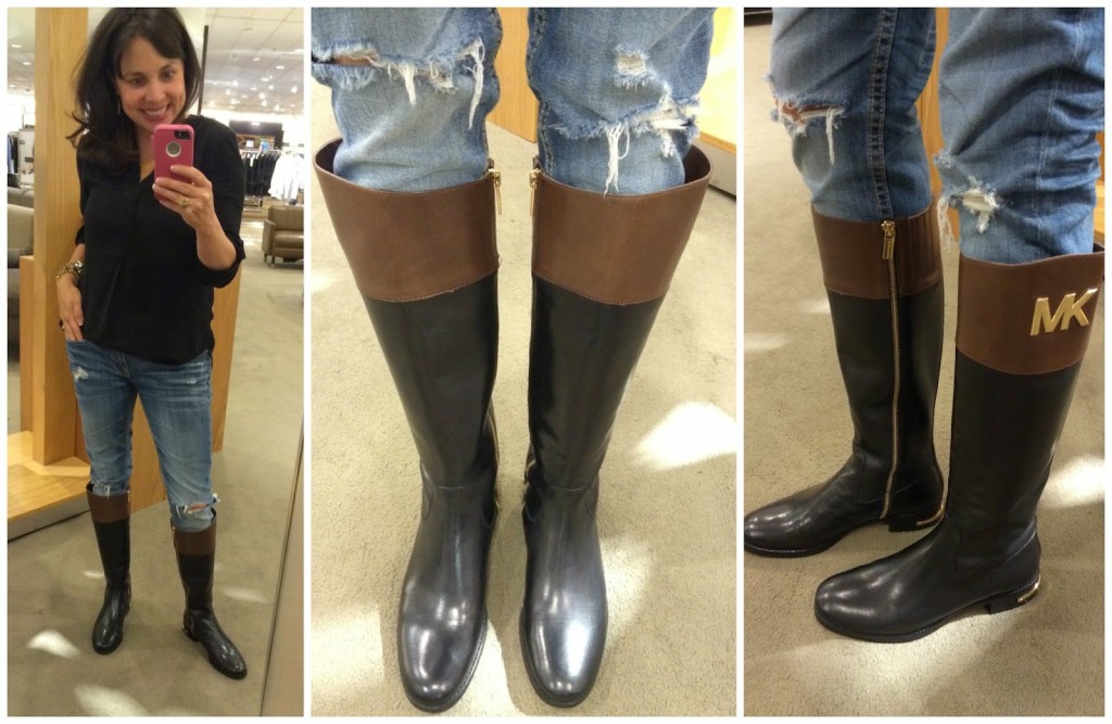 michael kors shay boots black