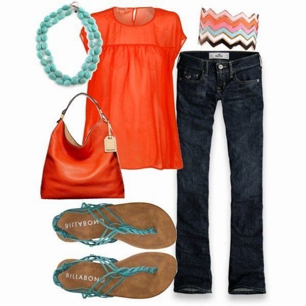 Orange, Leopard, and Turquoise.  Bam.
