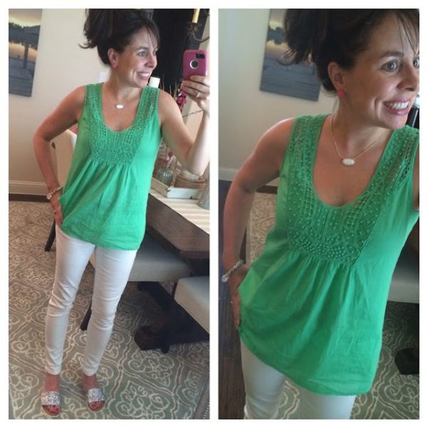 WHITE, PINK AND GREEN……AND GLITTER!