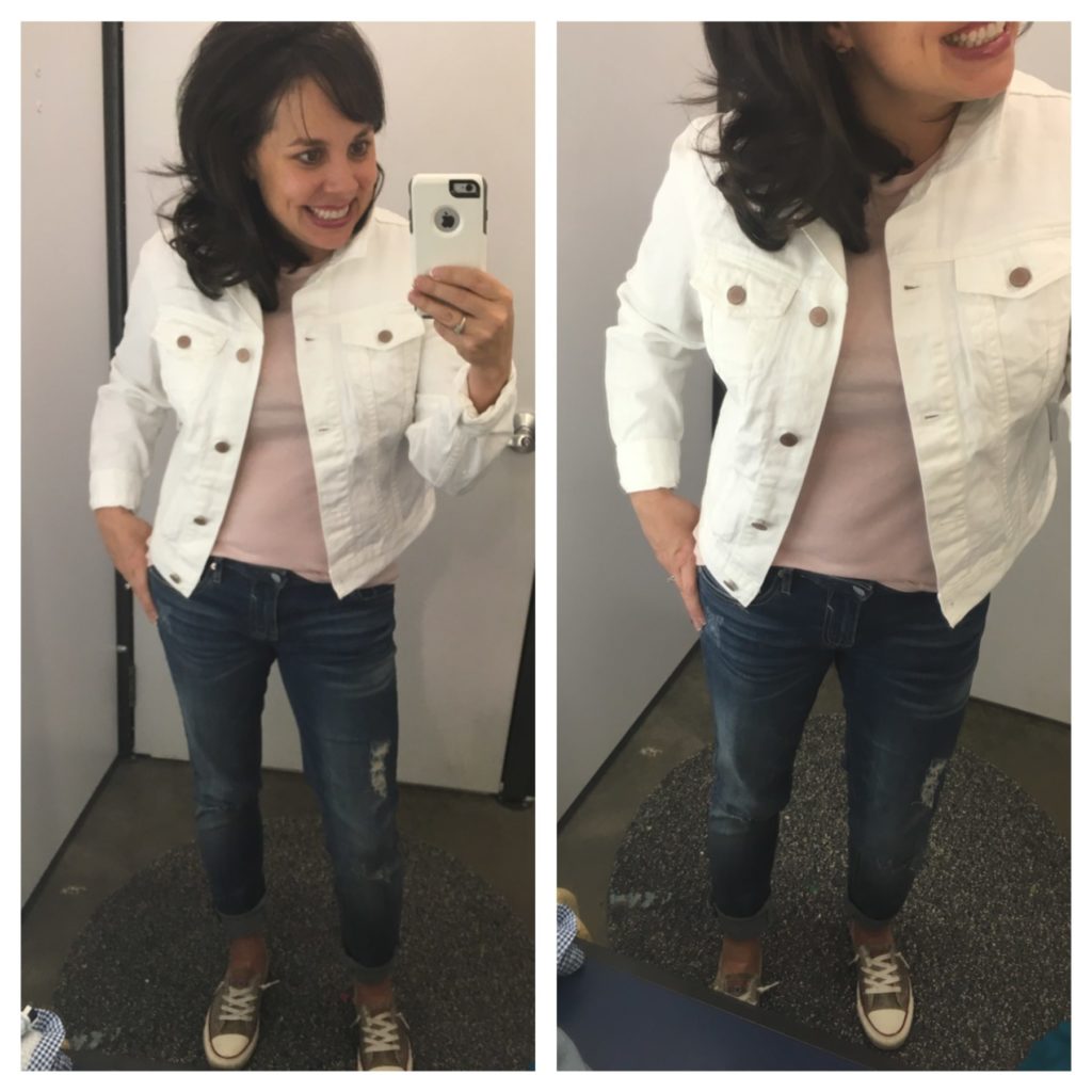 old navy white jean jacket