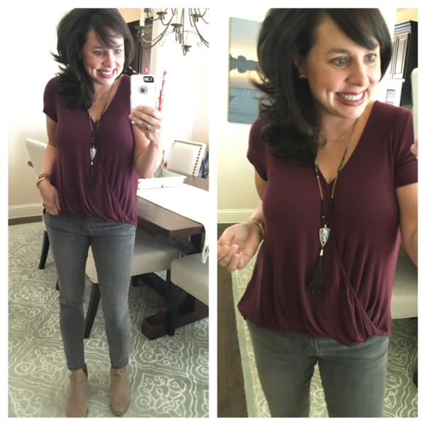 $29 Cross Front Tee