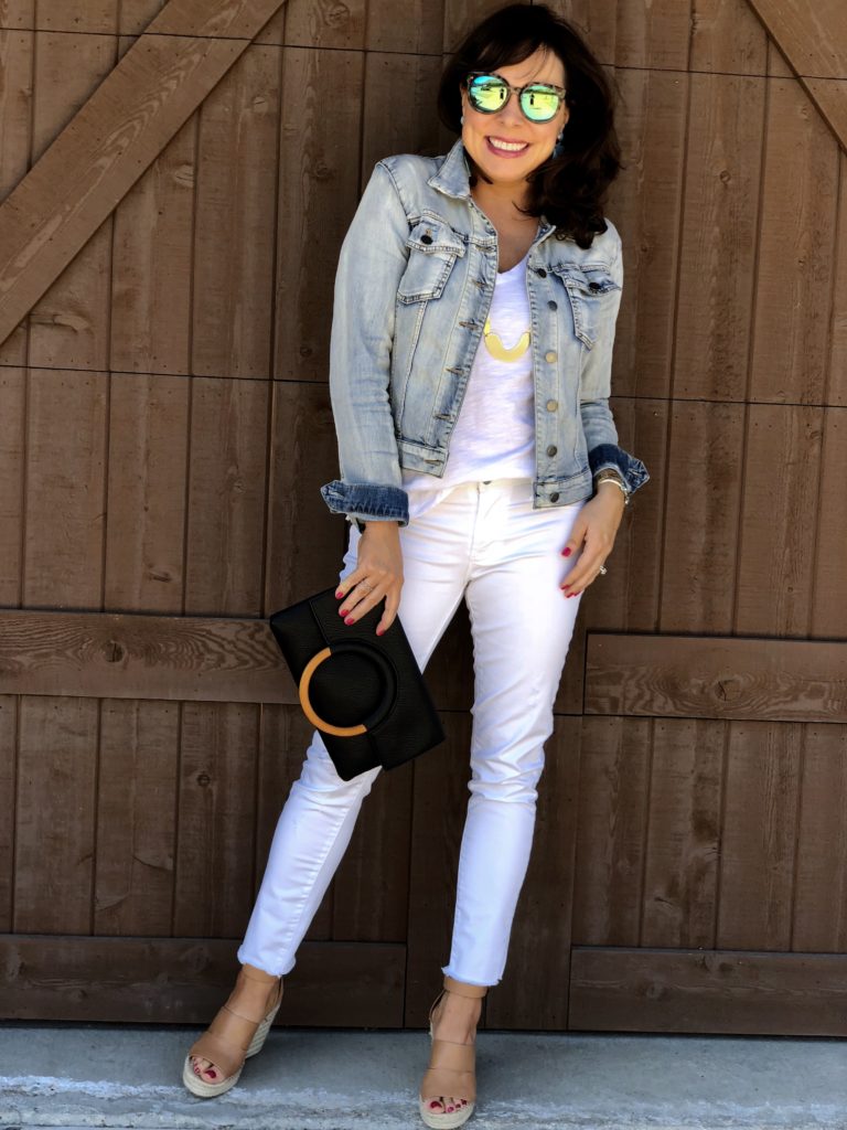 My Favorite Denim Try On Haul - Red Soles and Red Wine  Mom fashion  blogger, Top fashion bloggers, Distressed jeans outfit