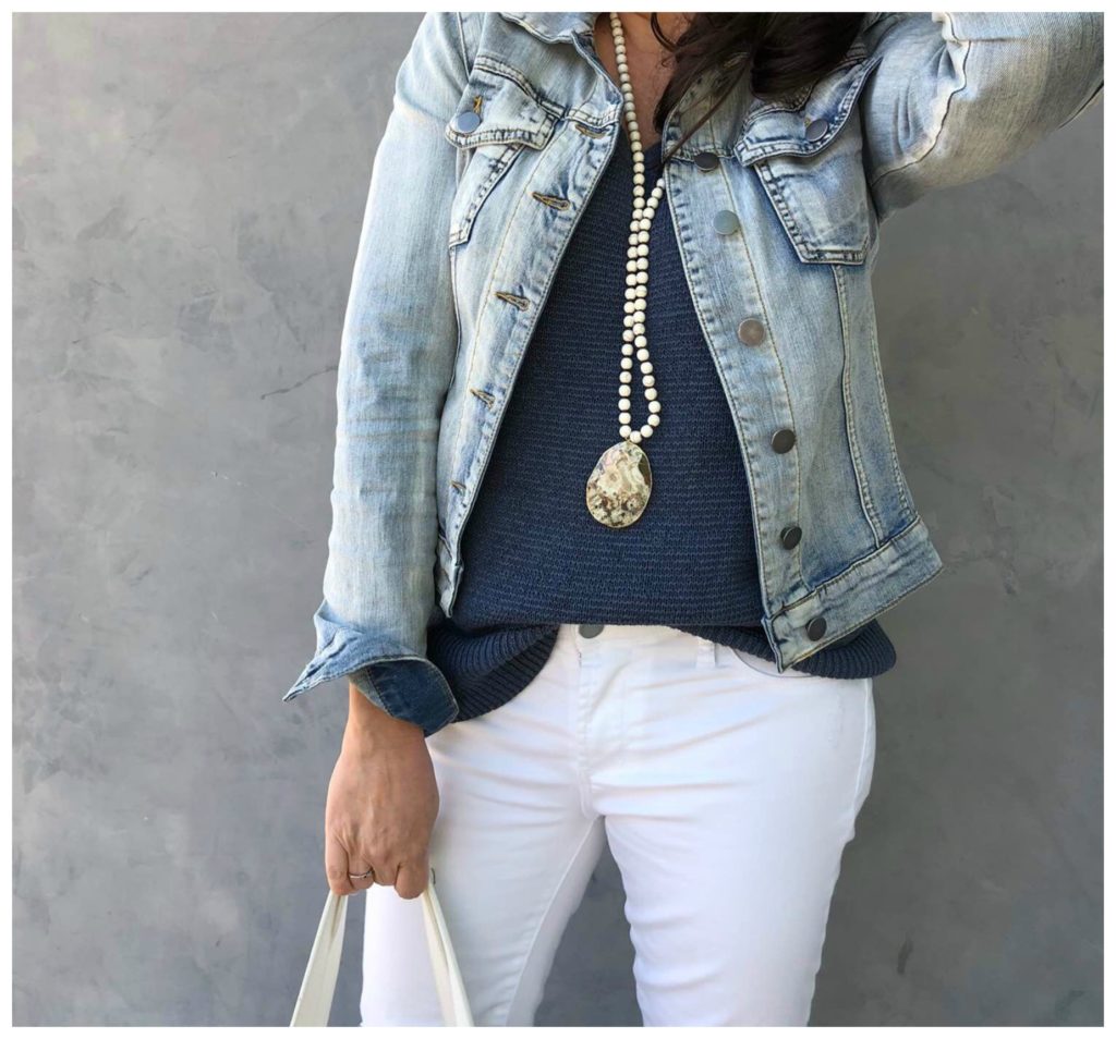 How to Style a Denim Jacket 4 Ways - Purely Nora