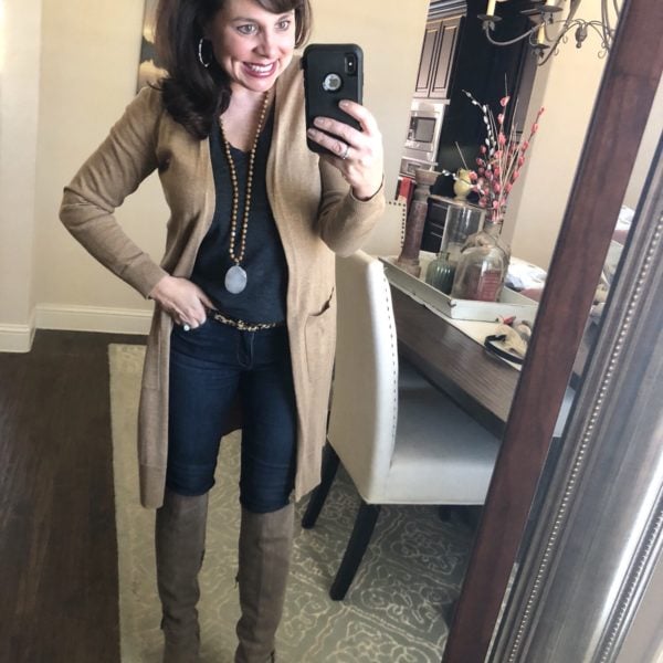 A Cardi, A Necklace, and a Belt