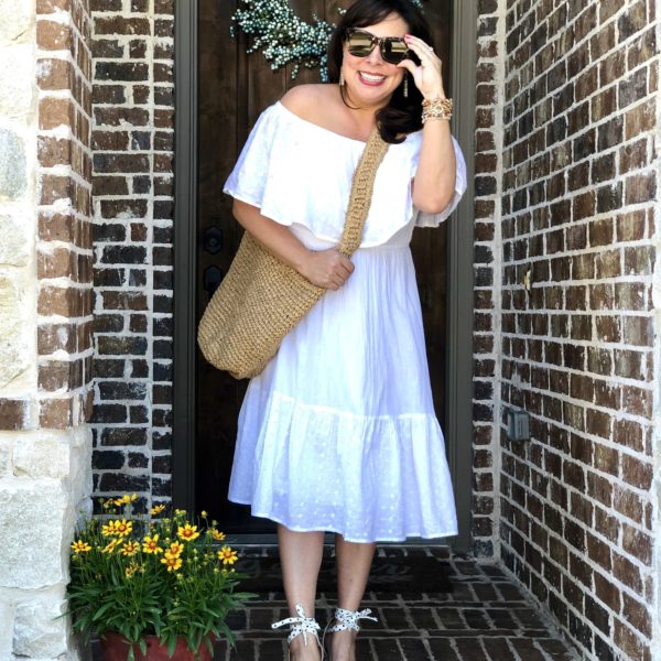 An Eyelet Dress and Darling Wedges| We Dress America