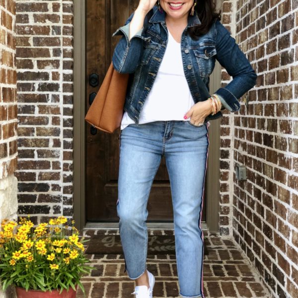 SIDE STRIPED JEANS| We Dress America