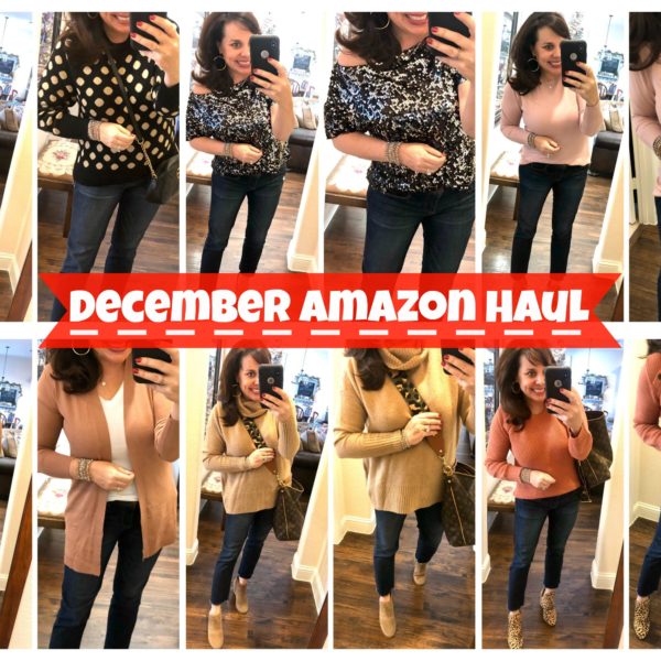 December Amazon Haul:  10 Great New Sweaters, The Joggers You Need, A Sequined Top, and Last Minute Gifts